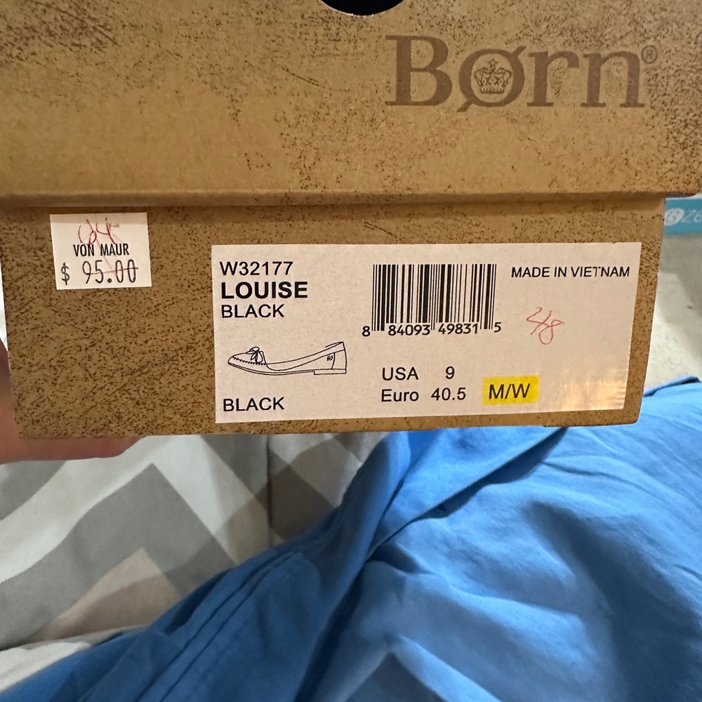 Born Black Leather Loafers